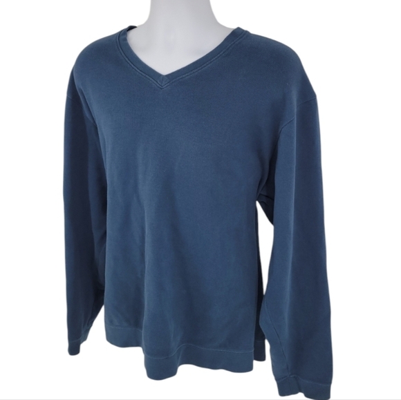 Cutter&Buck Mens Blue 100% Pima Cotton V-Neck Sweater Size XXL - Picture 3 of 11